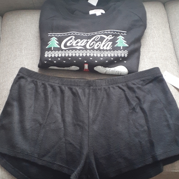 NWT Coco cola black  shorts set size medium - Picture 11 of 12